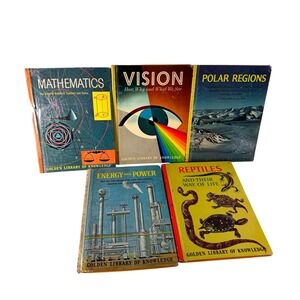 Golden Library of Knowledge 5 Book Set Vintage Childrens Science Books